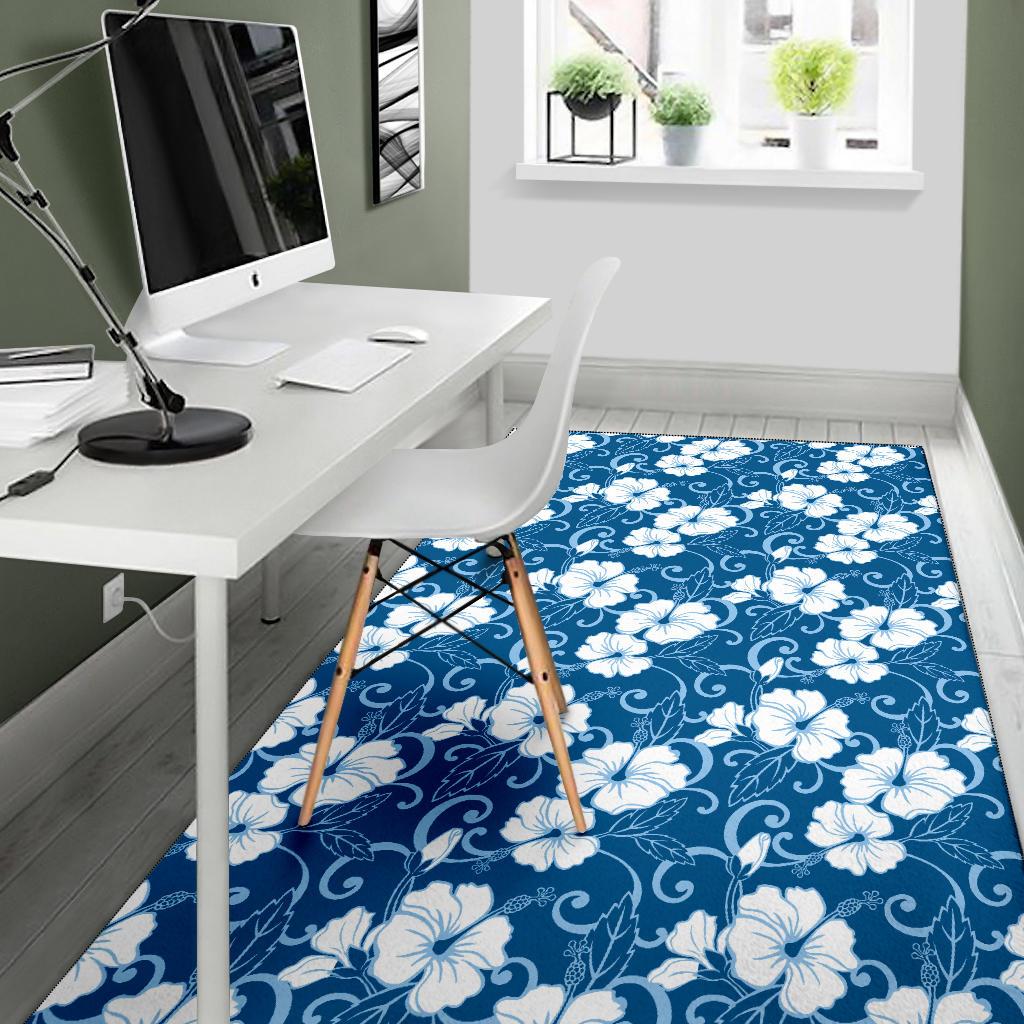 Hibiscus Pattern Print Design HB03 Area Rugs