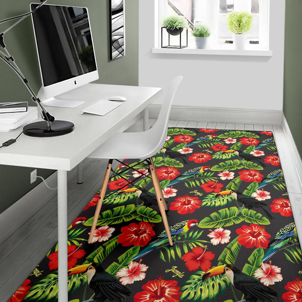 Tropical Flower Pattern Print Design TF04 Area Rugs