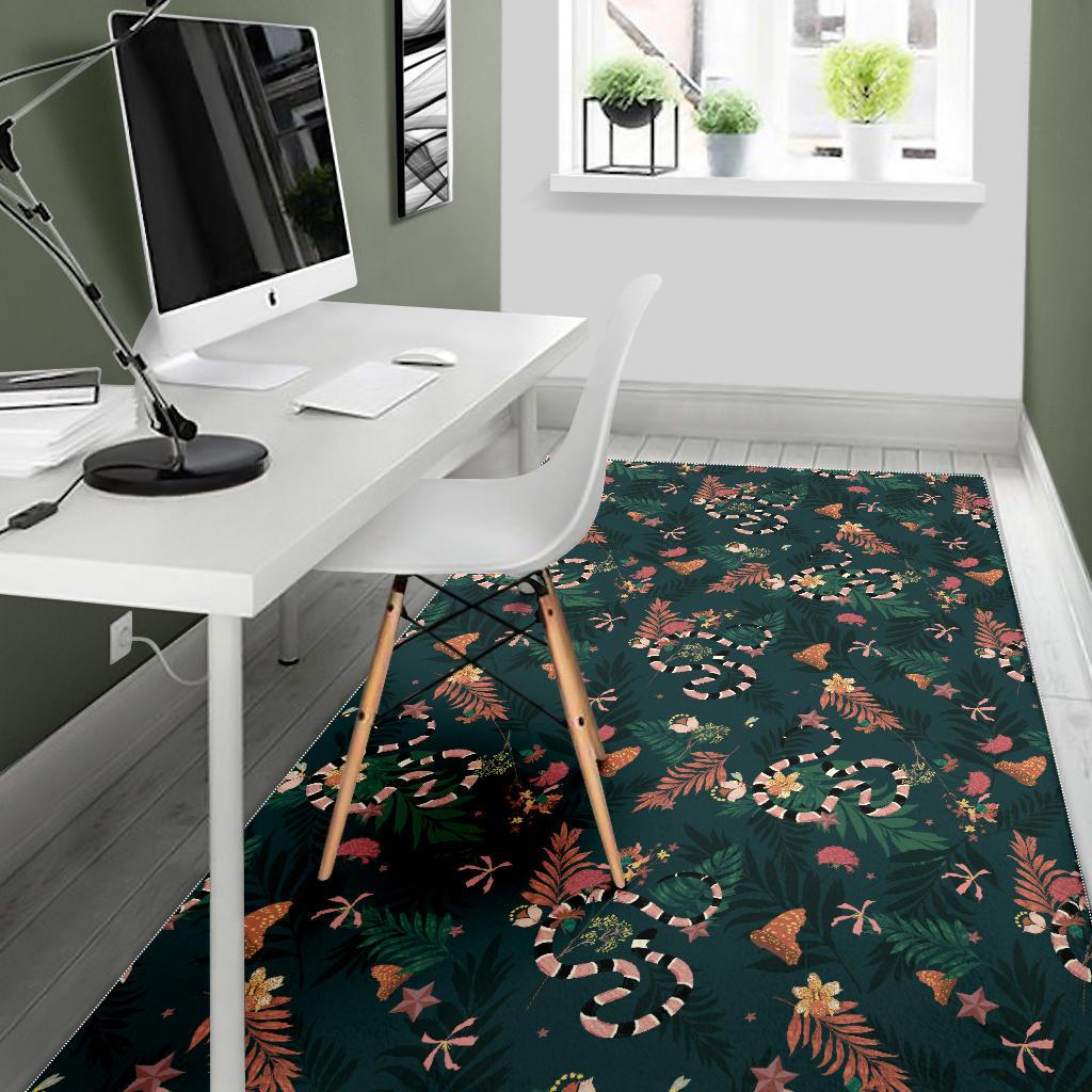 Snake forest pattern Area Rug