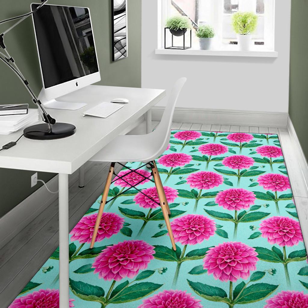 Dahlia Pattern Print Design DH08 Area Rugs