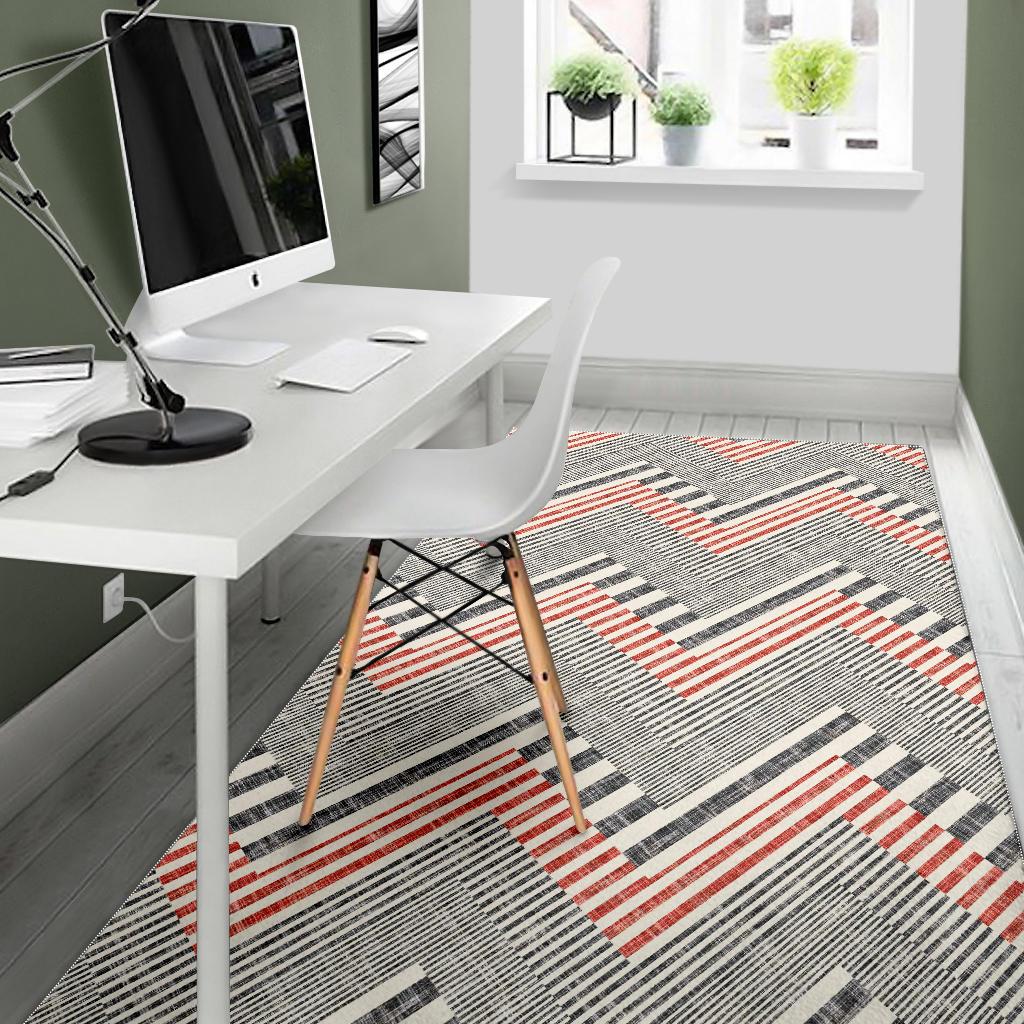 zigzag chevron striped pattern Area Rug