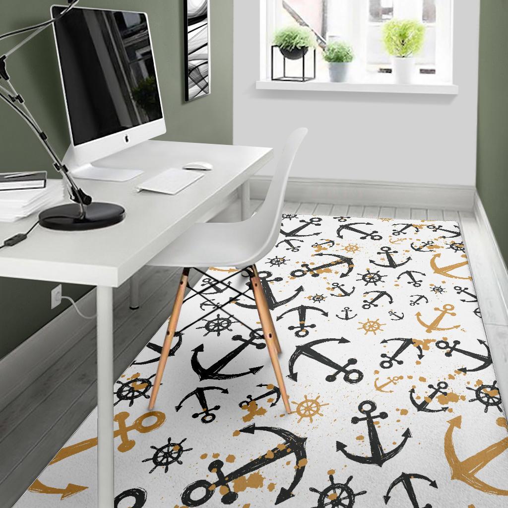 Anchors Rudders pattern Area Rug