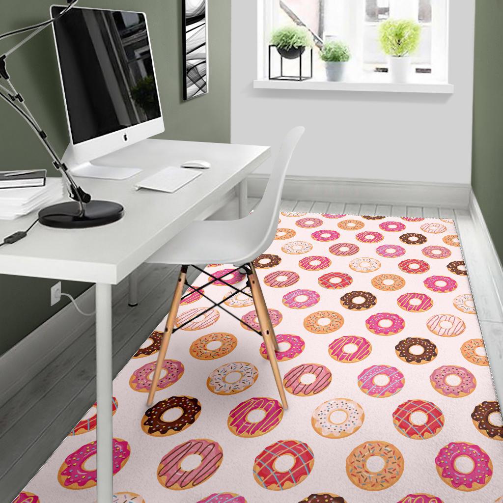 Colorful donut pattern Area Rug
