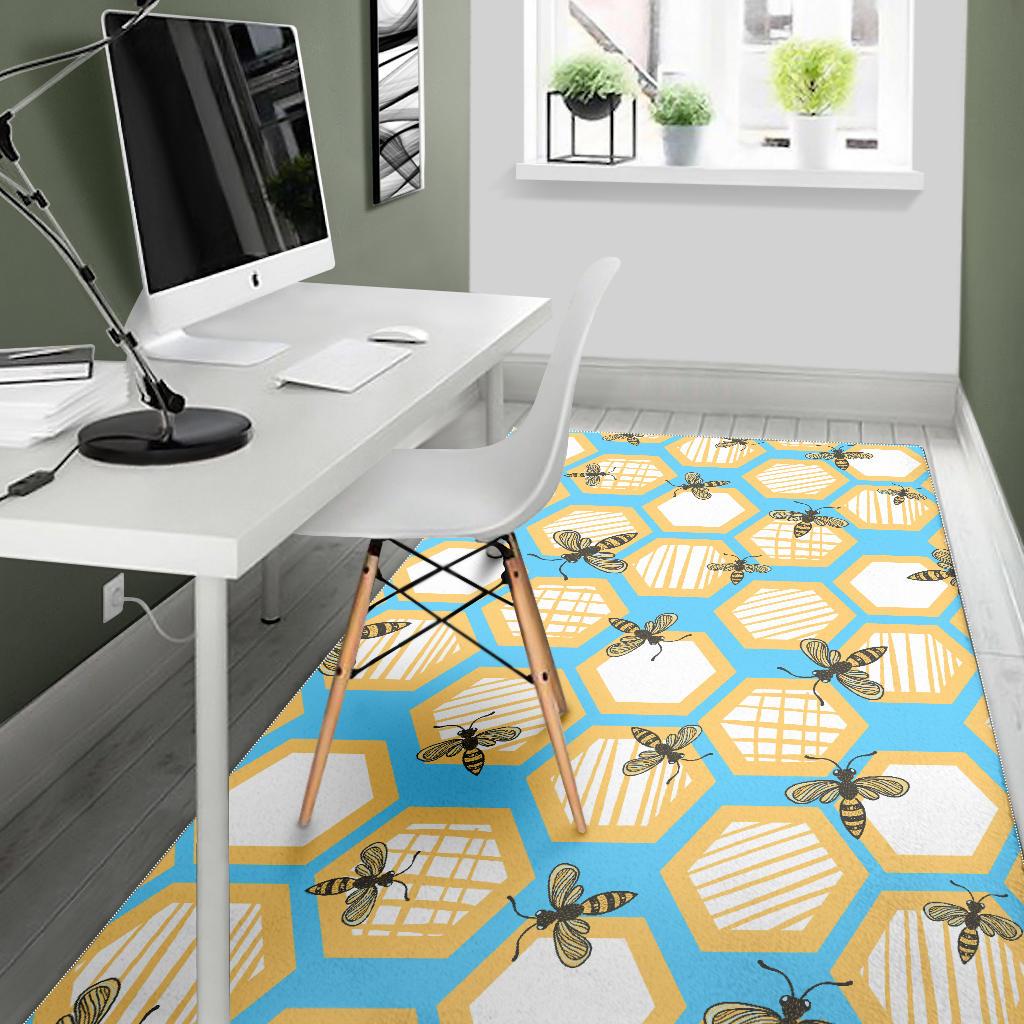 Bee honeycomb pattern Area Rug