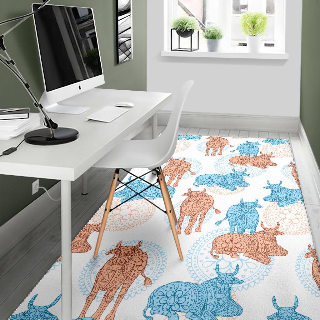 Cow Tribal Pattern Area Rug