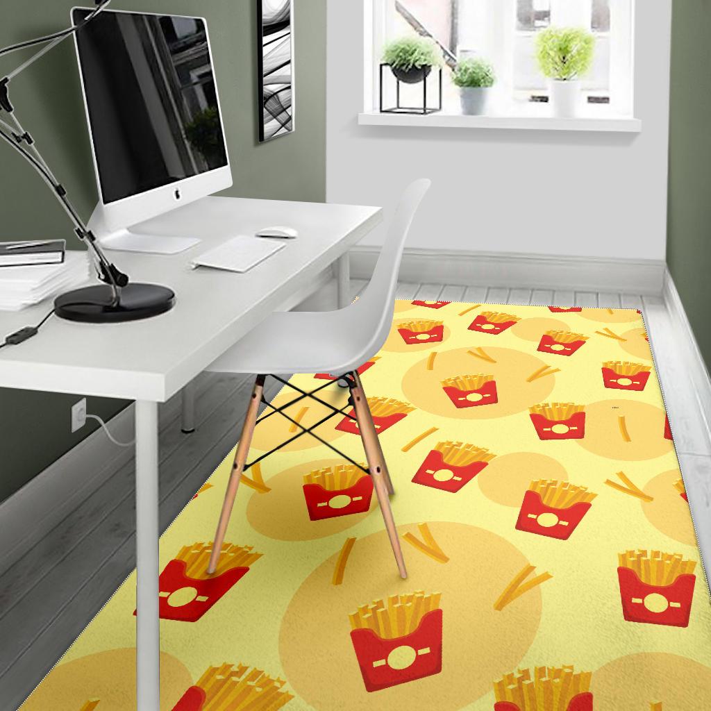 French Fries Pattern Background Area Rug