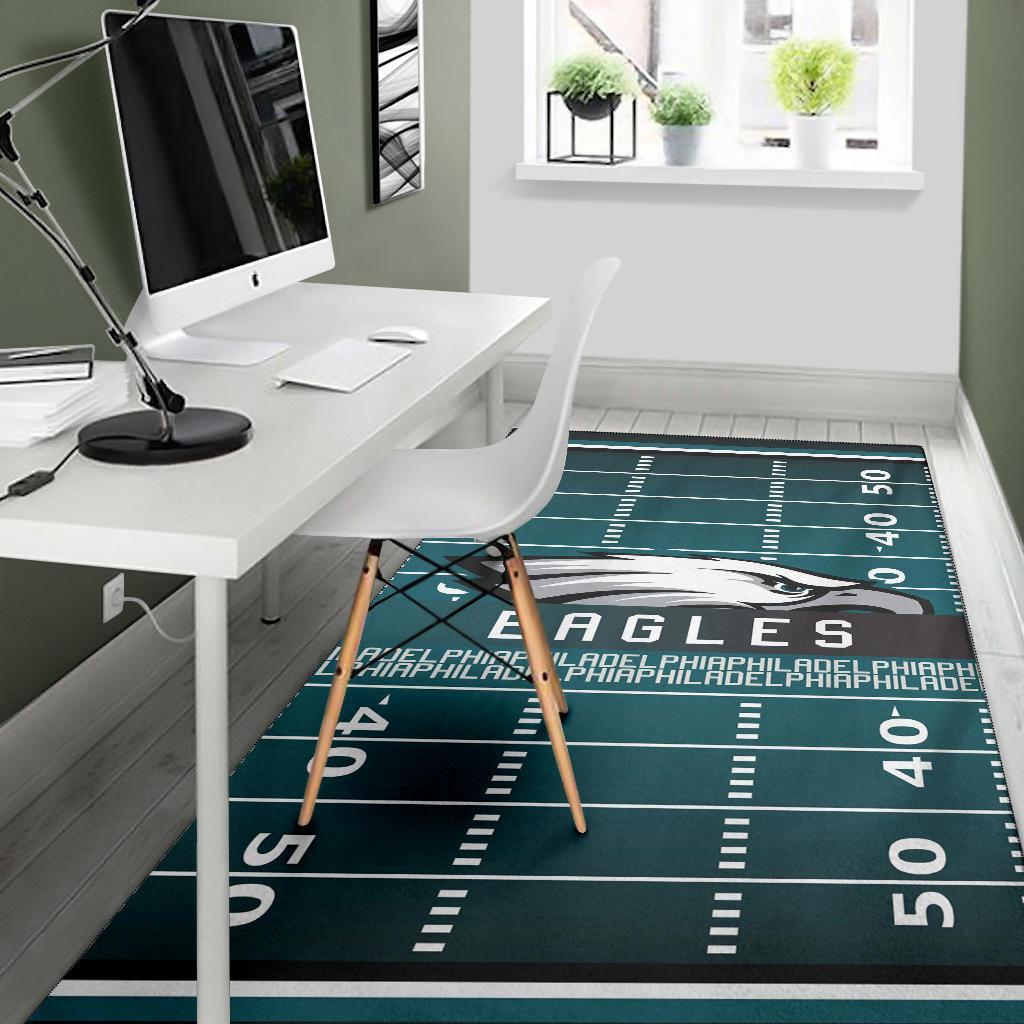 Eagles Football Field Area Rug