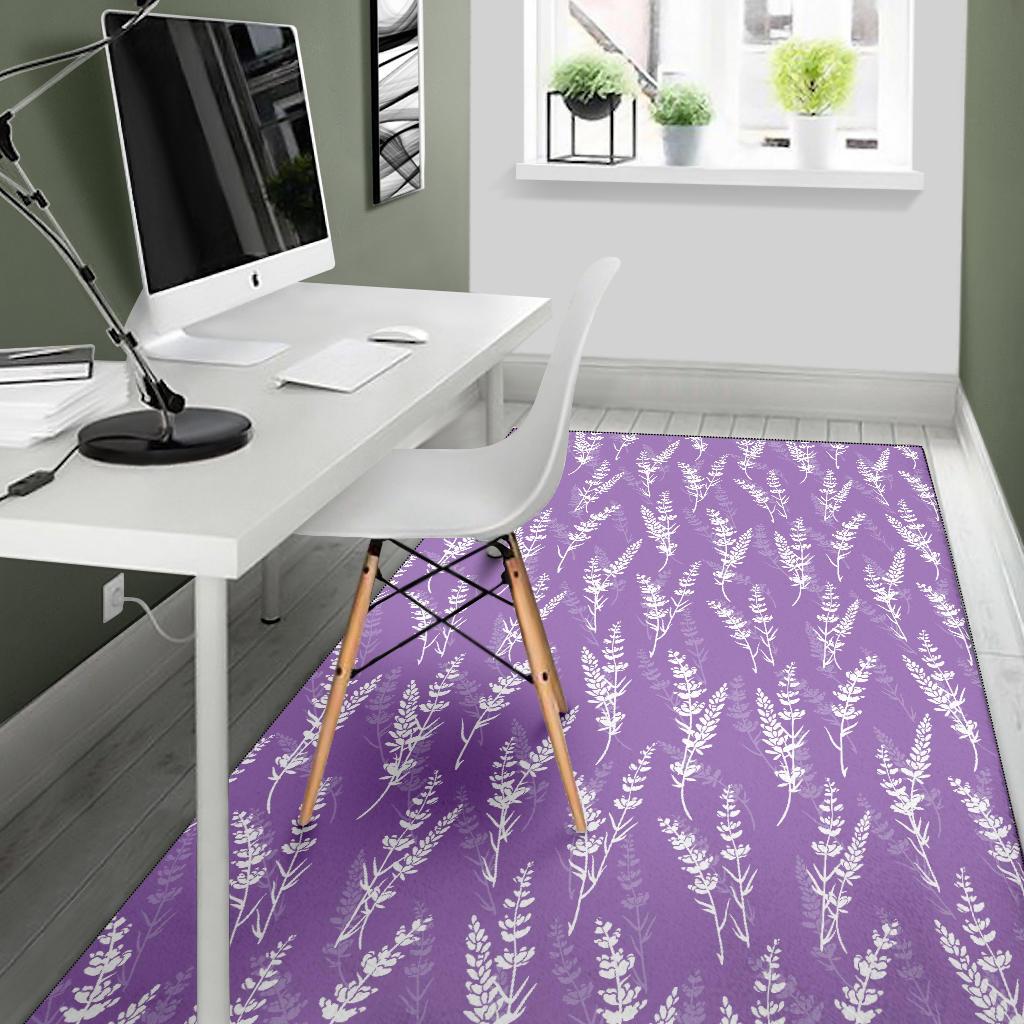 Lavender Pattern Print Design LV08 Area Rugs