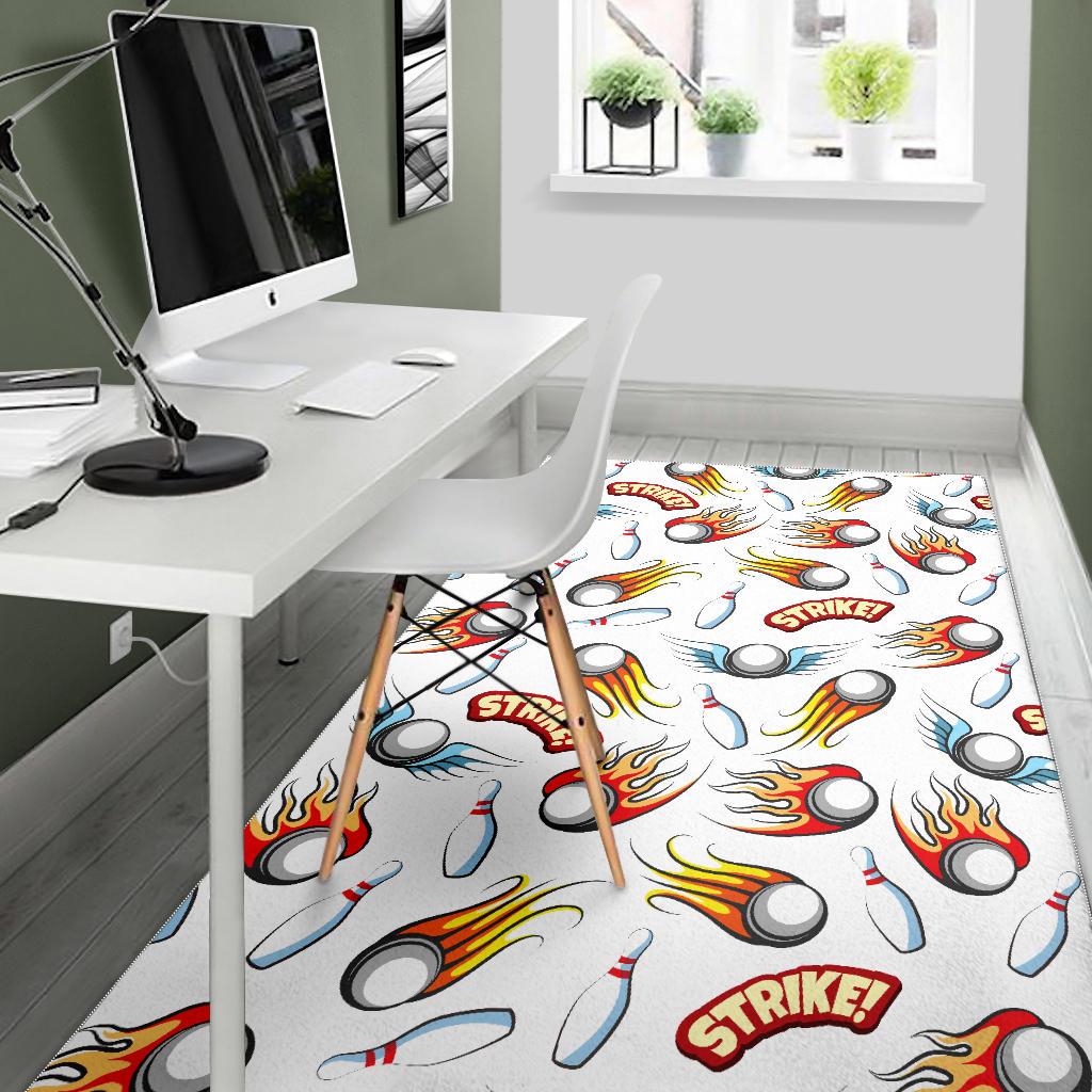 Bowling Strike Pattern Area Rug