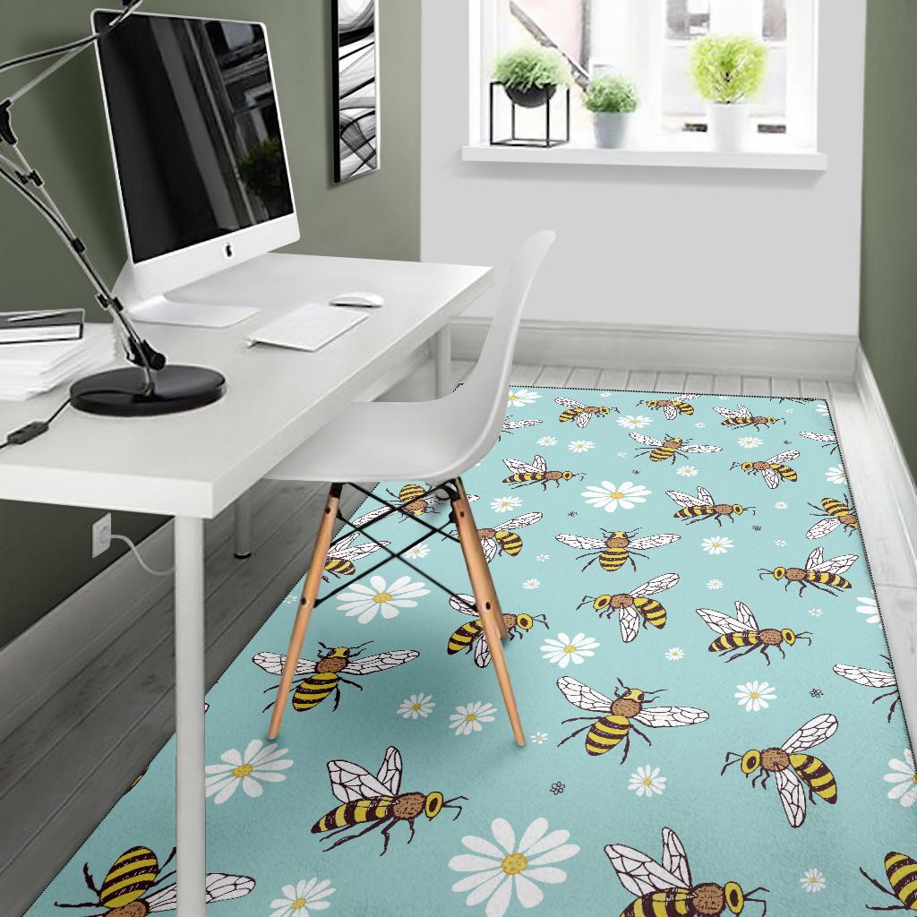 Bee Pattern Print Design BEE010 Area Rugs