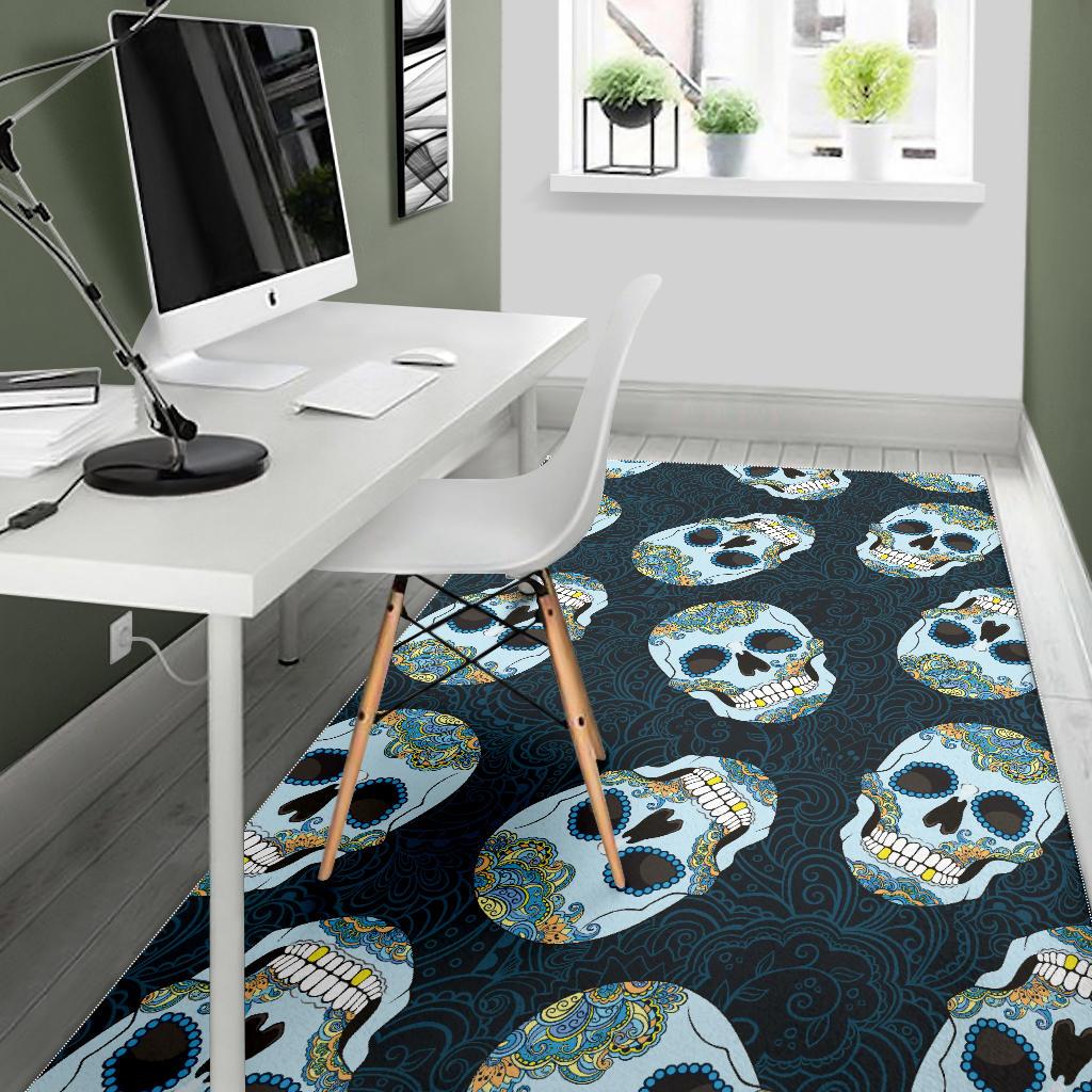 Suger Skull Pattern Area Rug