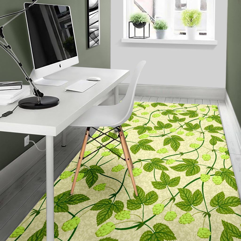 Hop Theme Pattern Area Rug