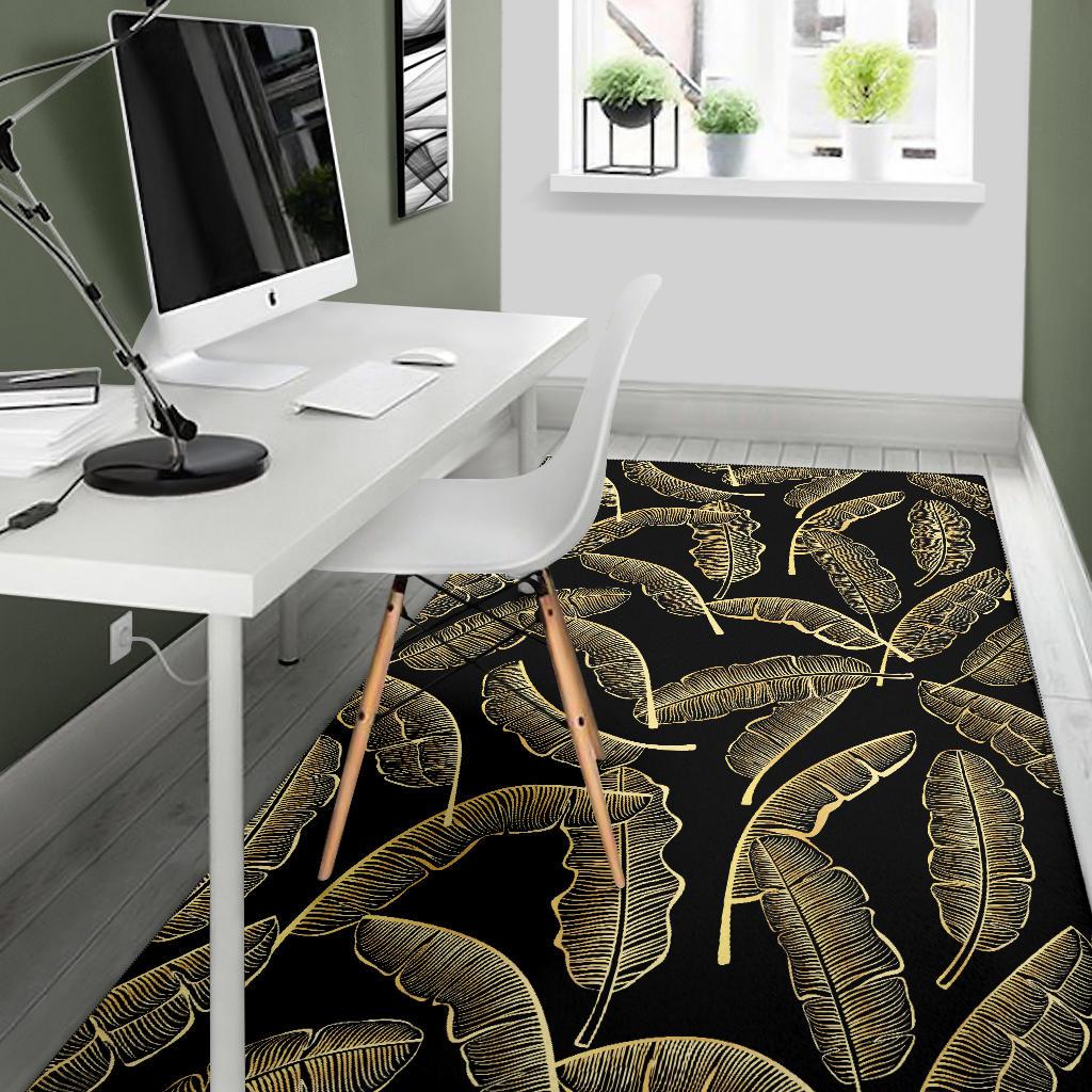 Banana Leaf Pattern Print Design BL07 Area Rugs