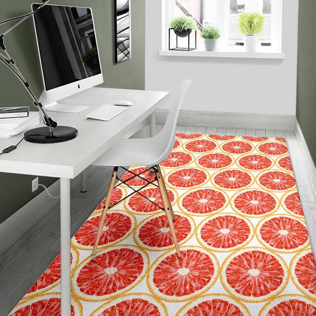Sliced Grapefruit Pattern Area Rug
