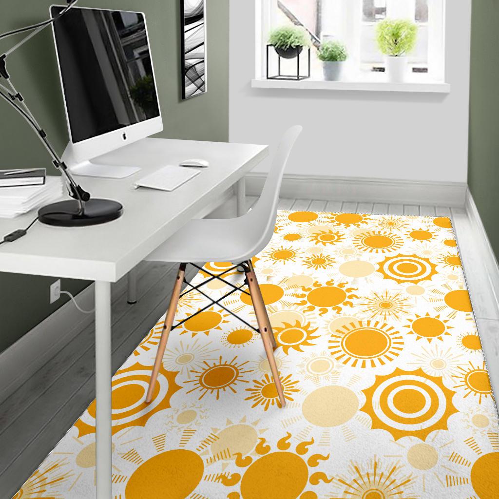 Sun design pattern Area Rug