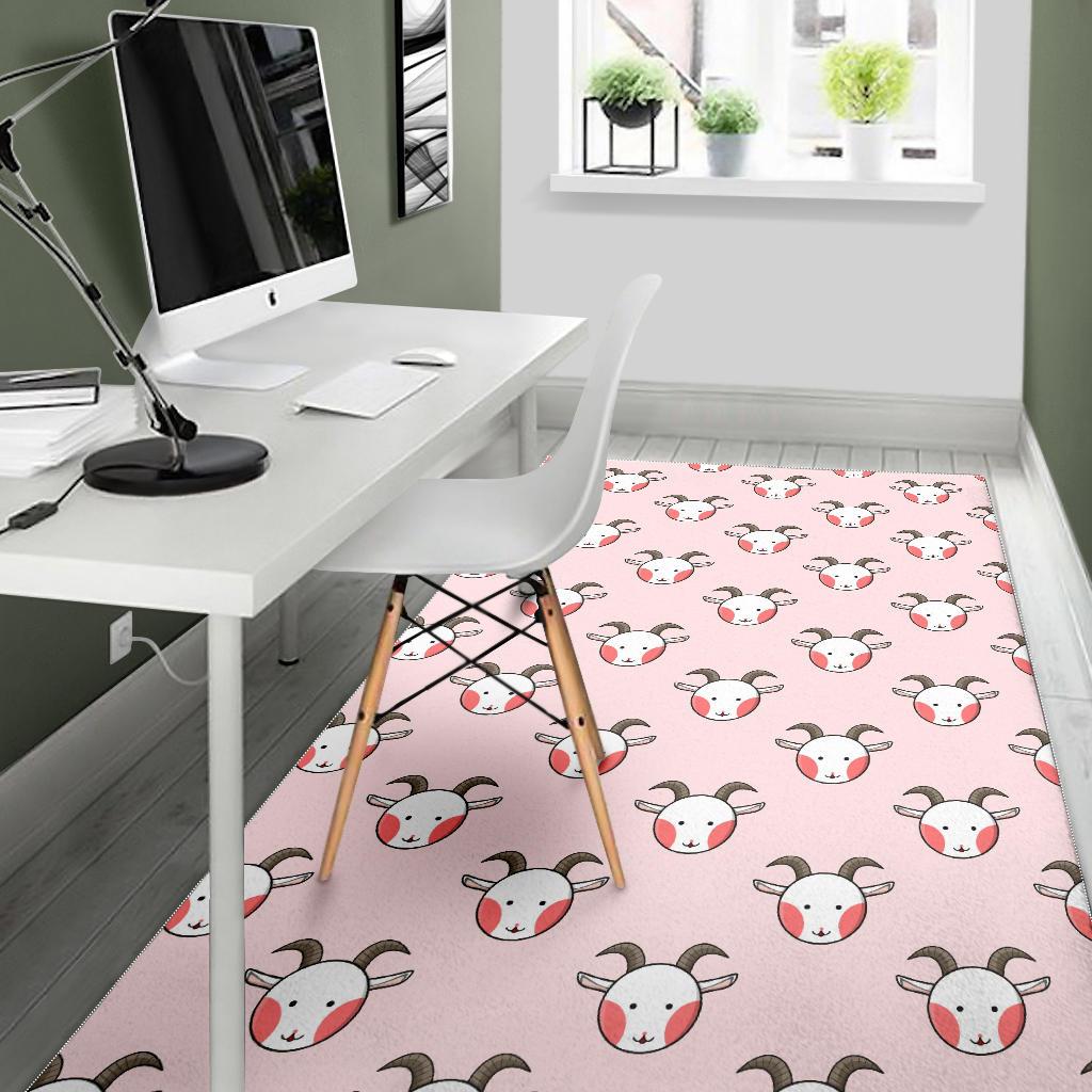 Cute goat pattern Area Rug