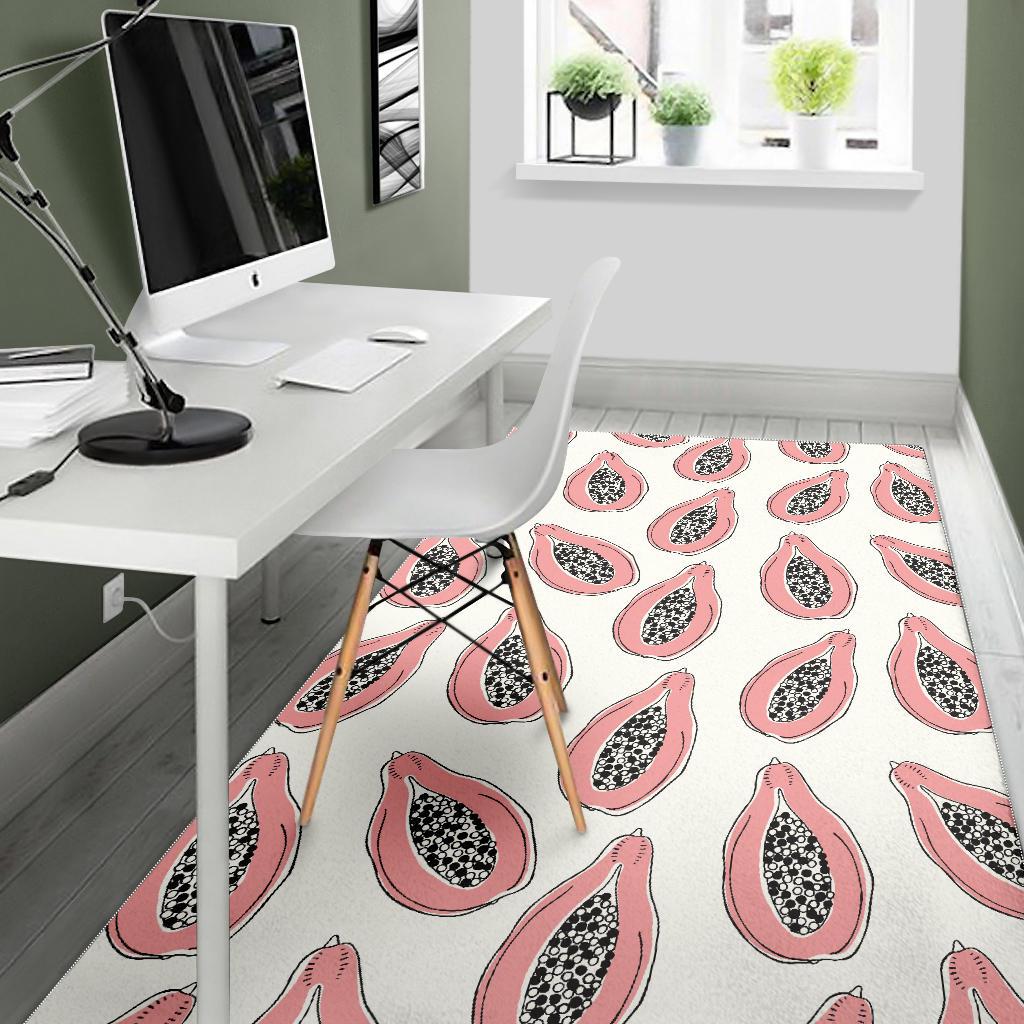 papaya pattern Area Rug