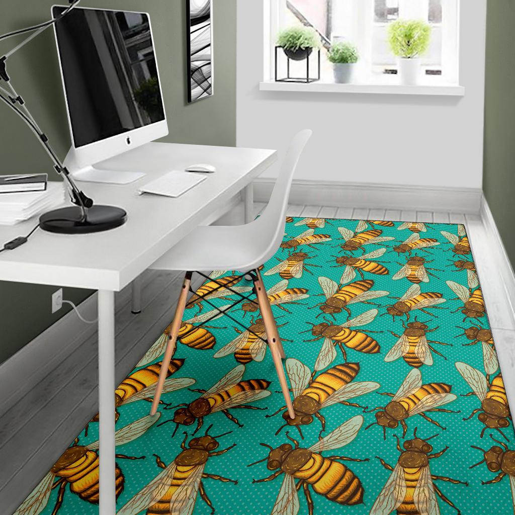 Bee Pattern Print Design BEE04 Area Rugs