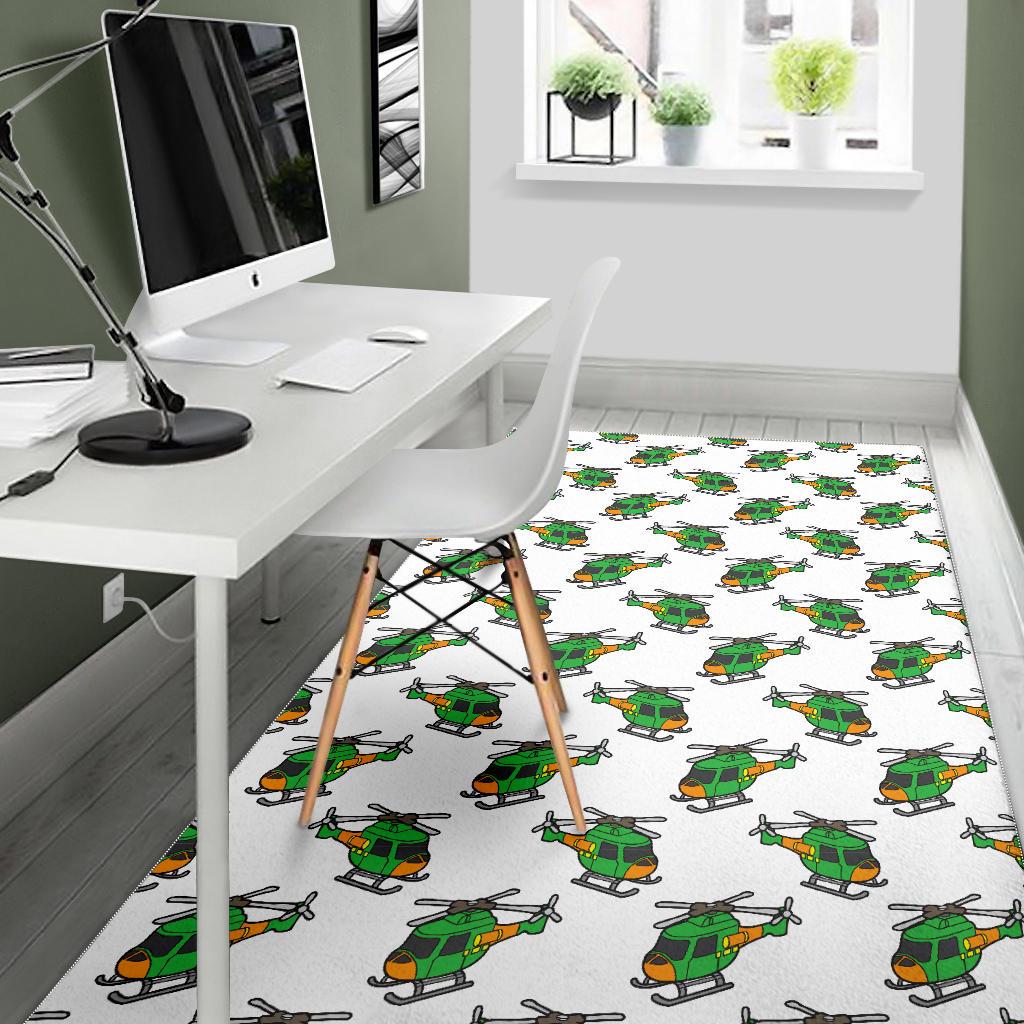 Green Amy Helicopter Pattern Area Rug