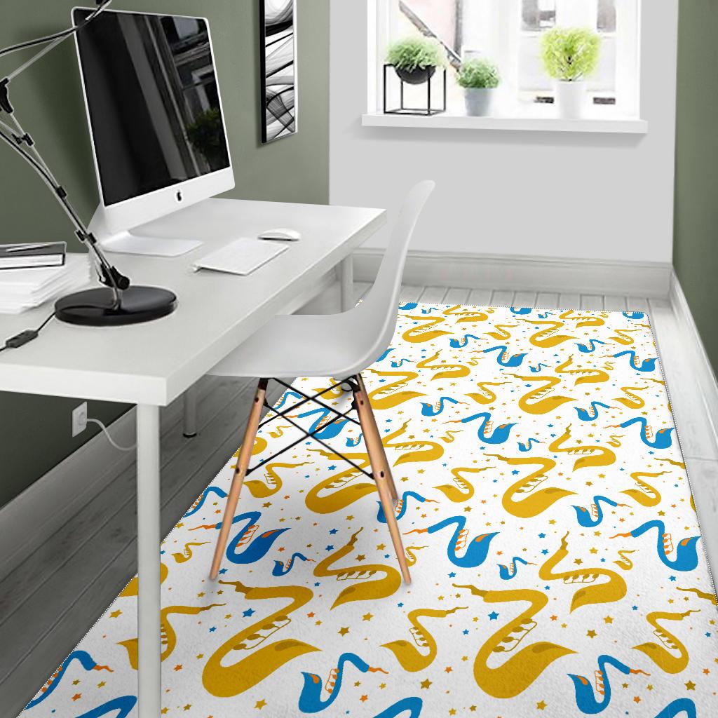 Saxophone Pattern Area Rug
