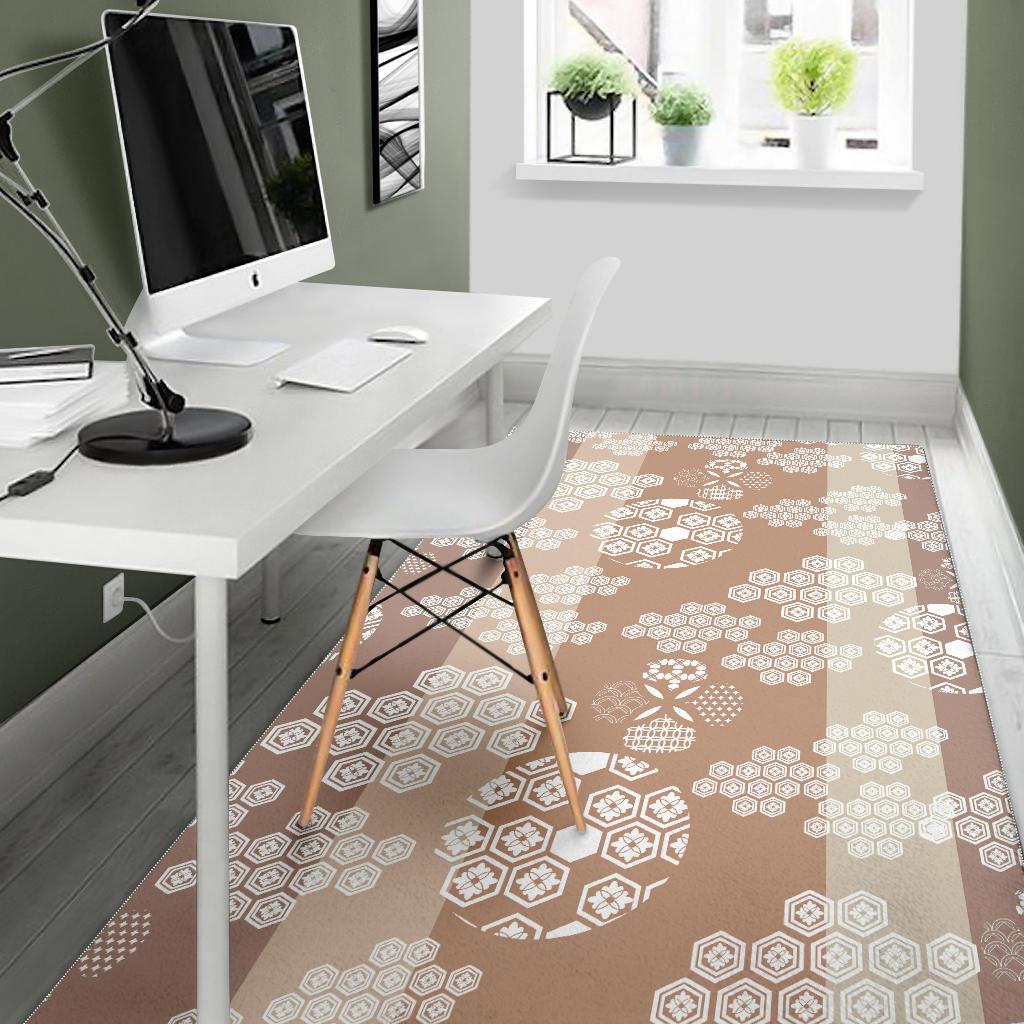 Beautiful hexagon japanese  pattern Area Rug