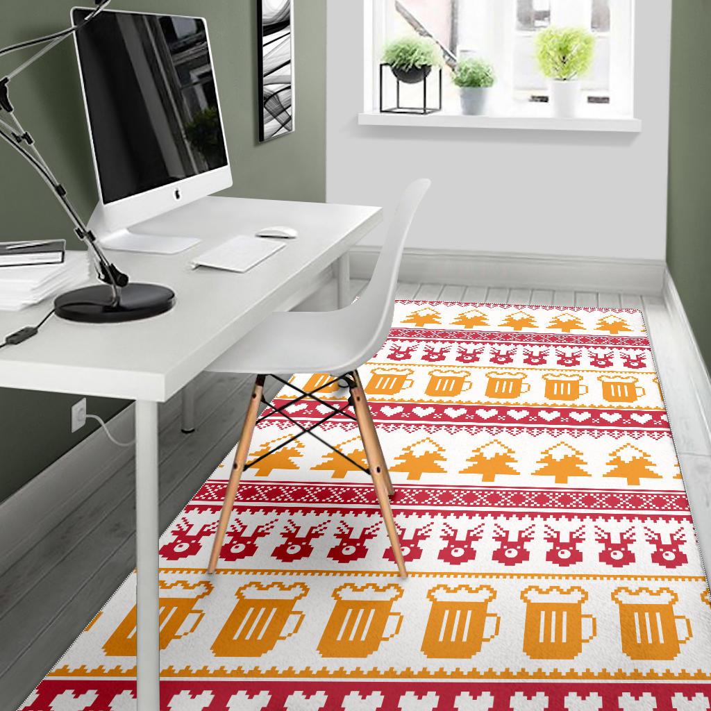 Beer Sweater Printed Pattern Area Rug