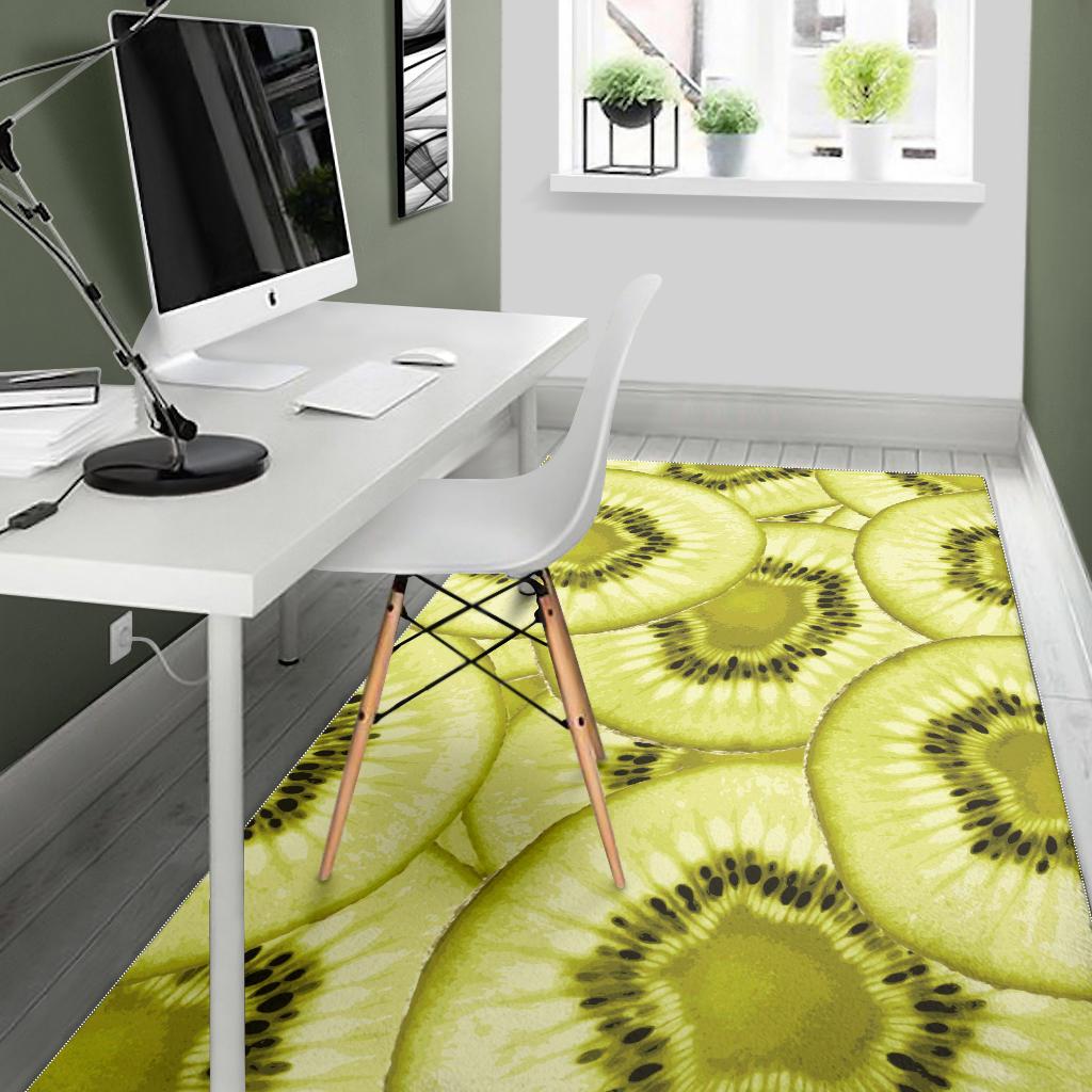 Sliced kiwi pattern Area Rug