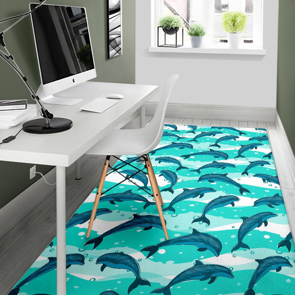 Dolphin sea pattern Area Rug