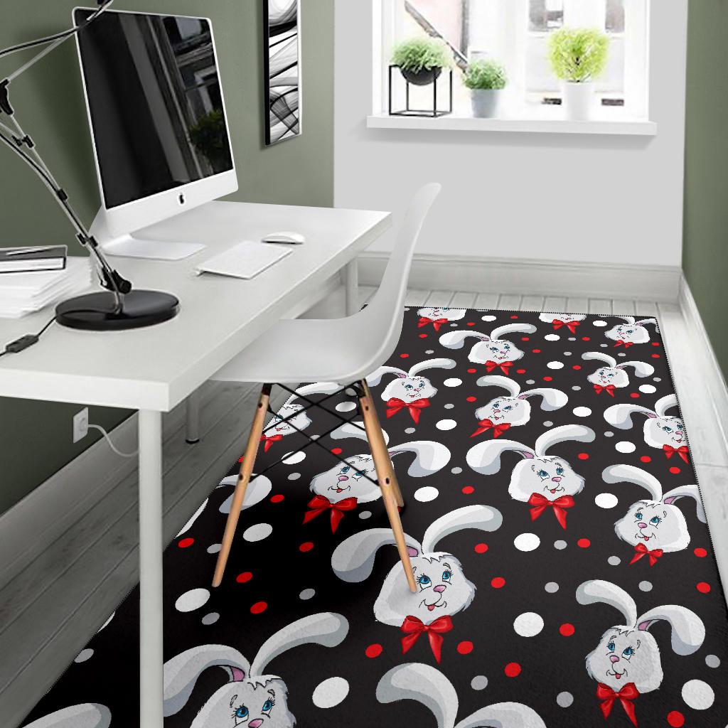 Rabbit Pattern Print Design RB012 Area Rugs