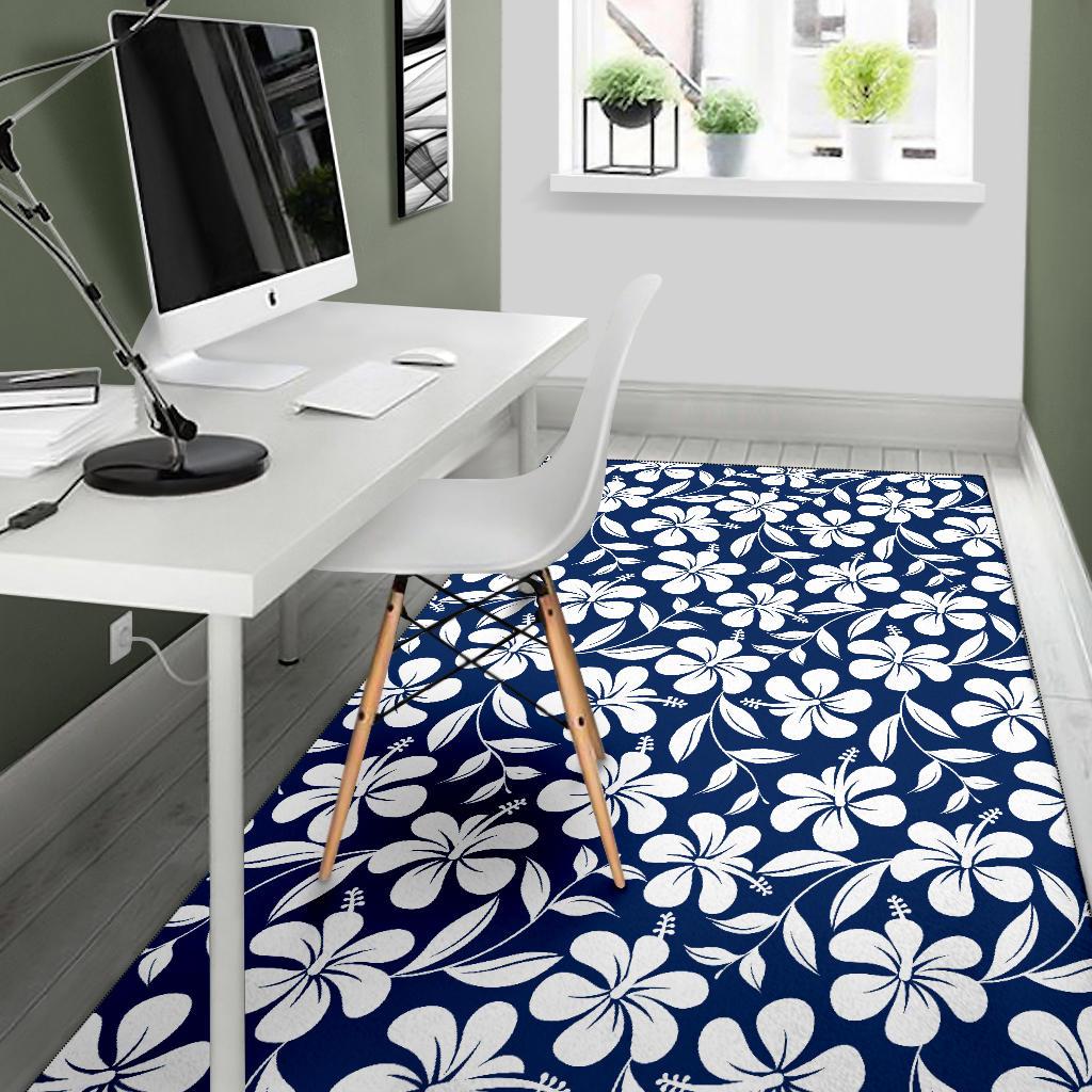 Hibiscus Pattern Print Design HB031 Area Rugs