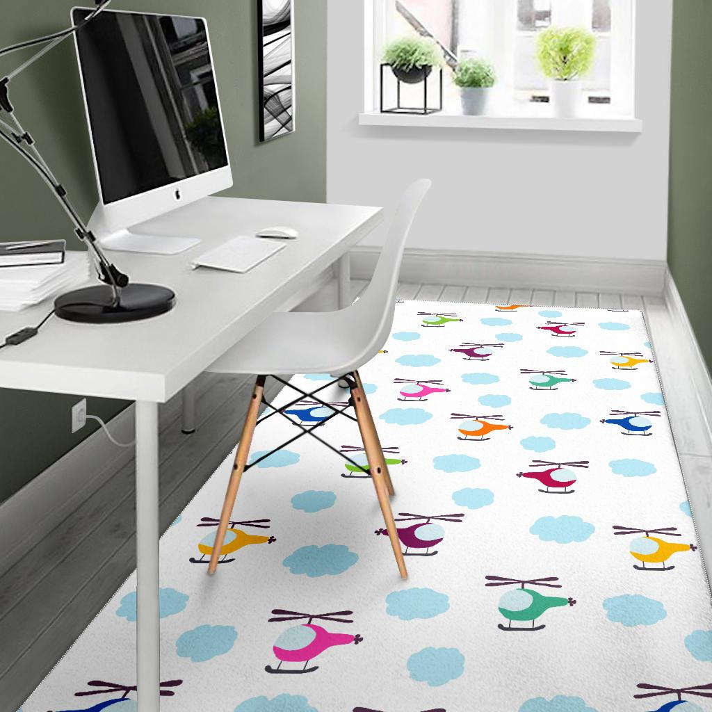 Helicopter Could Pattern Area Rug