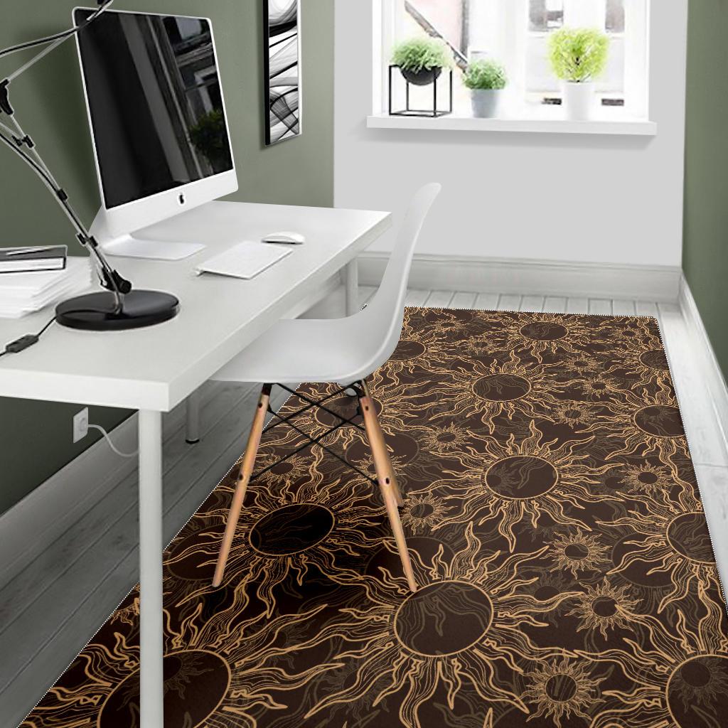 Sun Pattern Theme Area Rug