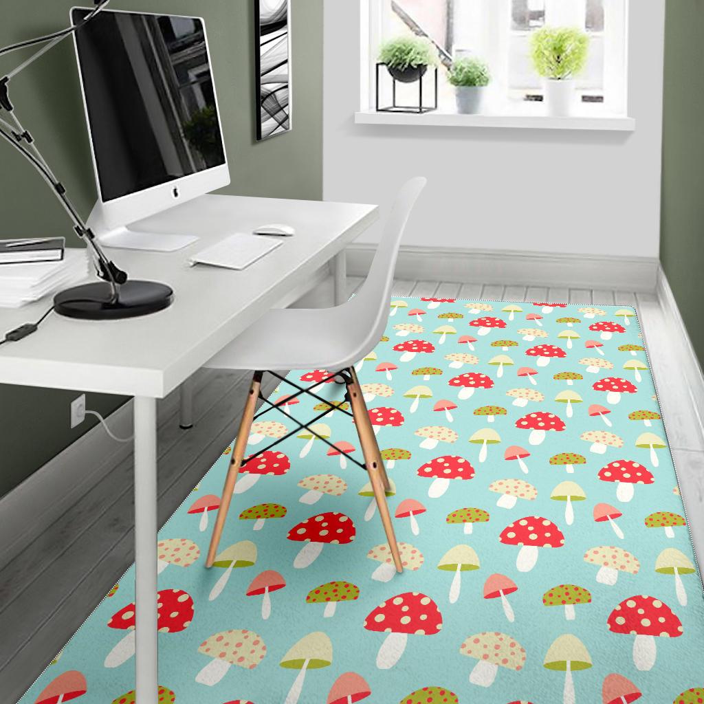 Mushroom Pattern Background Area Rug