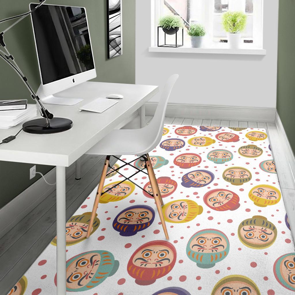 Daruma Dot Pattern Area Rug