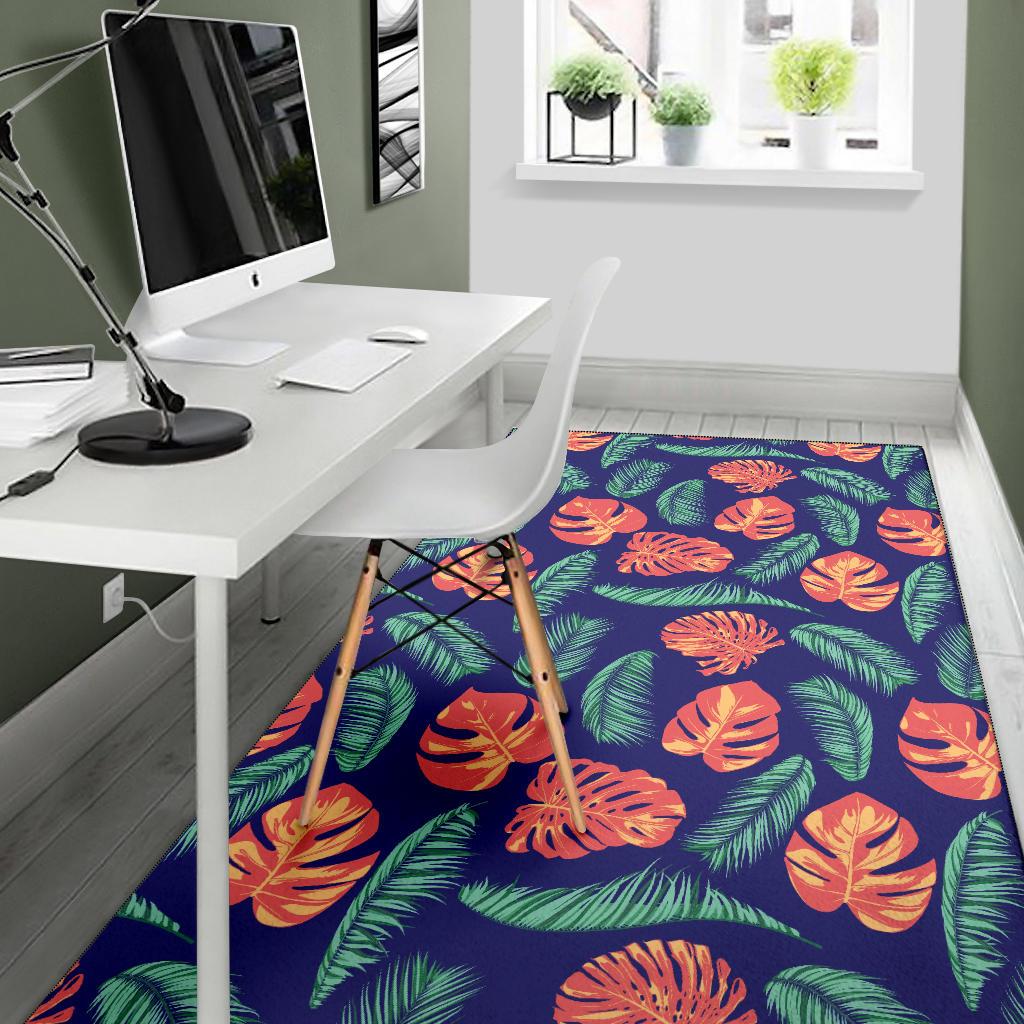 Palm Leaves Pattern Print Design PL011 Area Rugs
