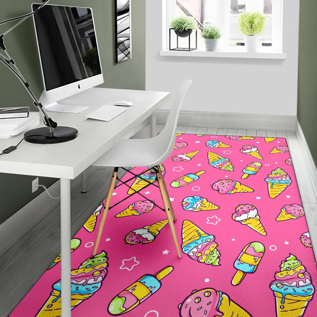 Ice Cream Pattern Print Design IC04 Area Rugs