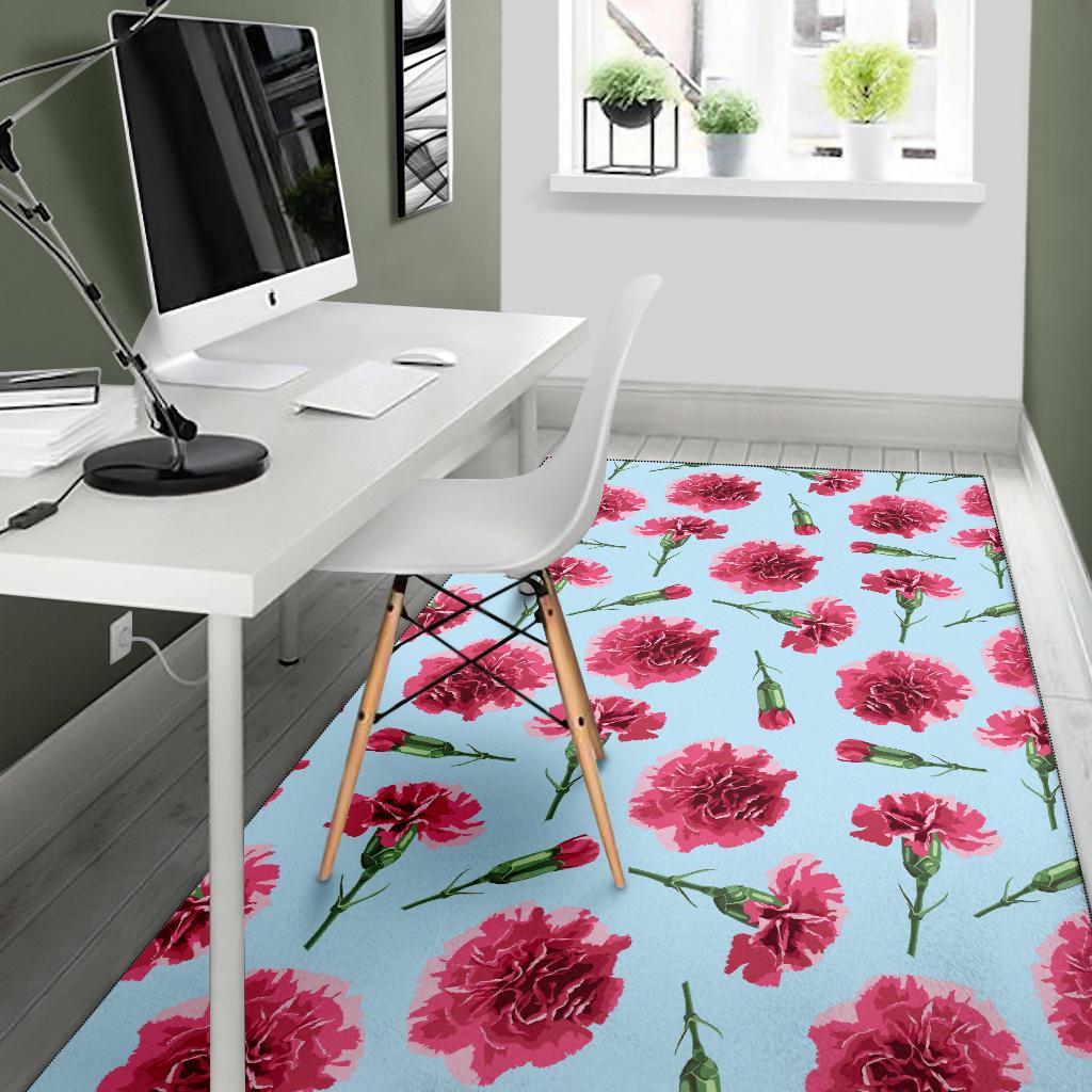 Carnations Pattern Print Design CN01 Area Rugs