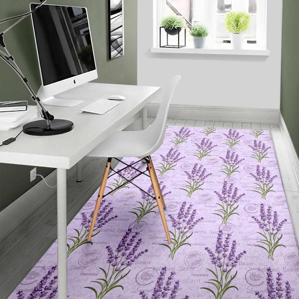 Lavender Pattern Background Area Rug