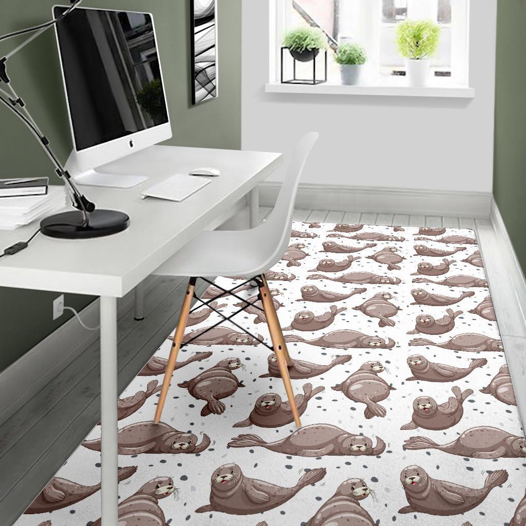 Sea Lion Pattern. Background Area Rug