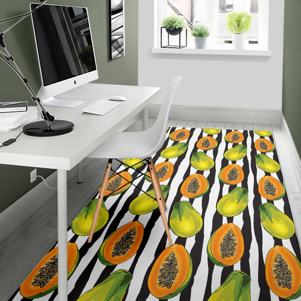 papaya design pattern Area Rug