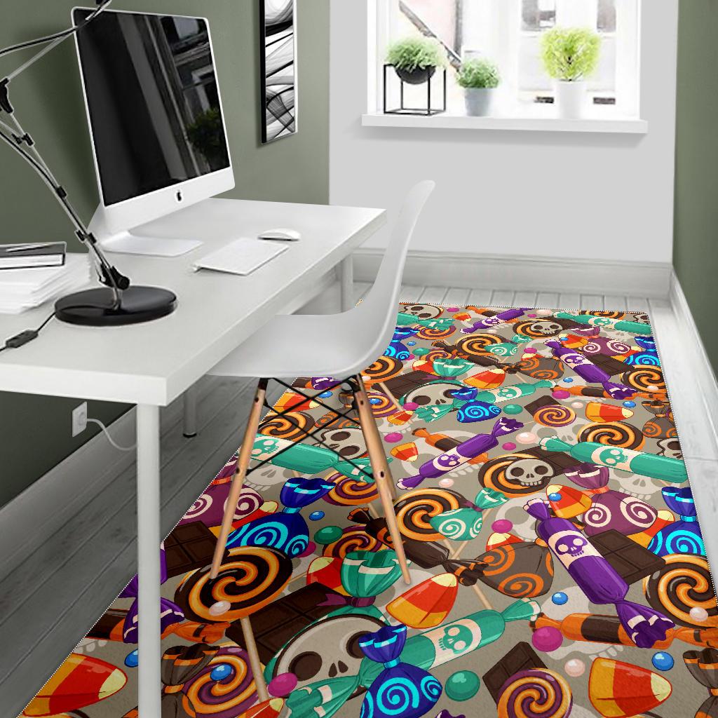 Halloween Candy Pattern Area Rug