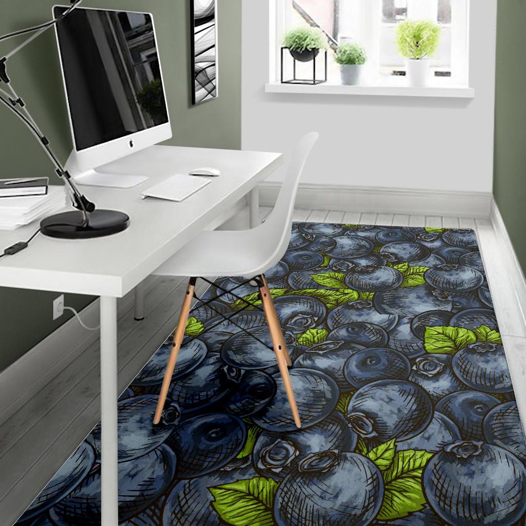 blueberry pattern Area Rug