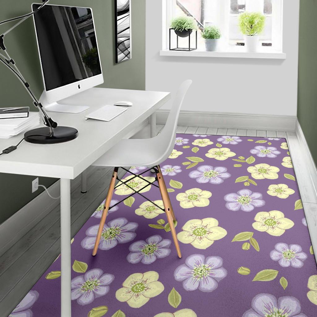 Anemone Pattern Print Design AM013 Area Rugs