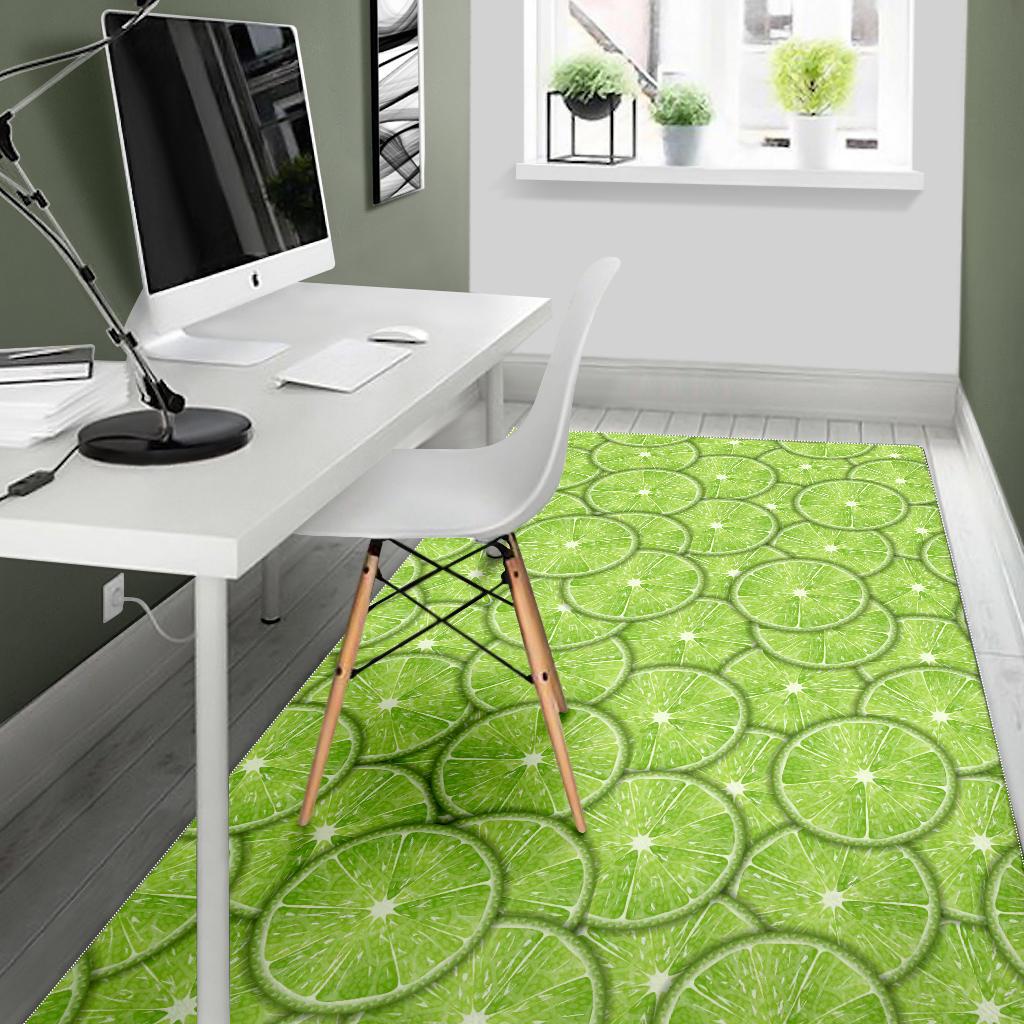 Slices of Lime pattern Area Rug