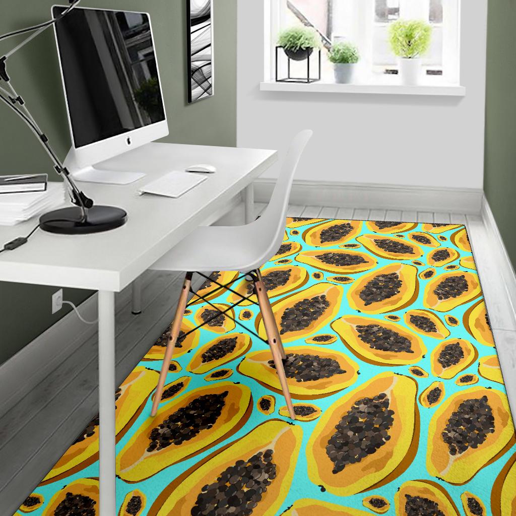Papaya Pattern Print Design PP03 Area Rugs