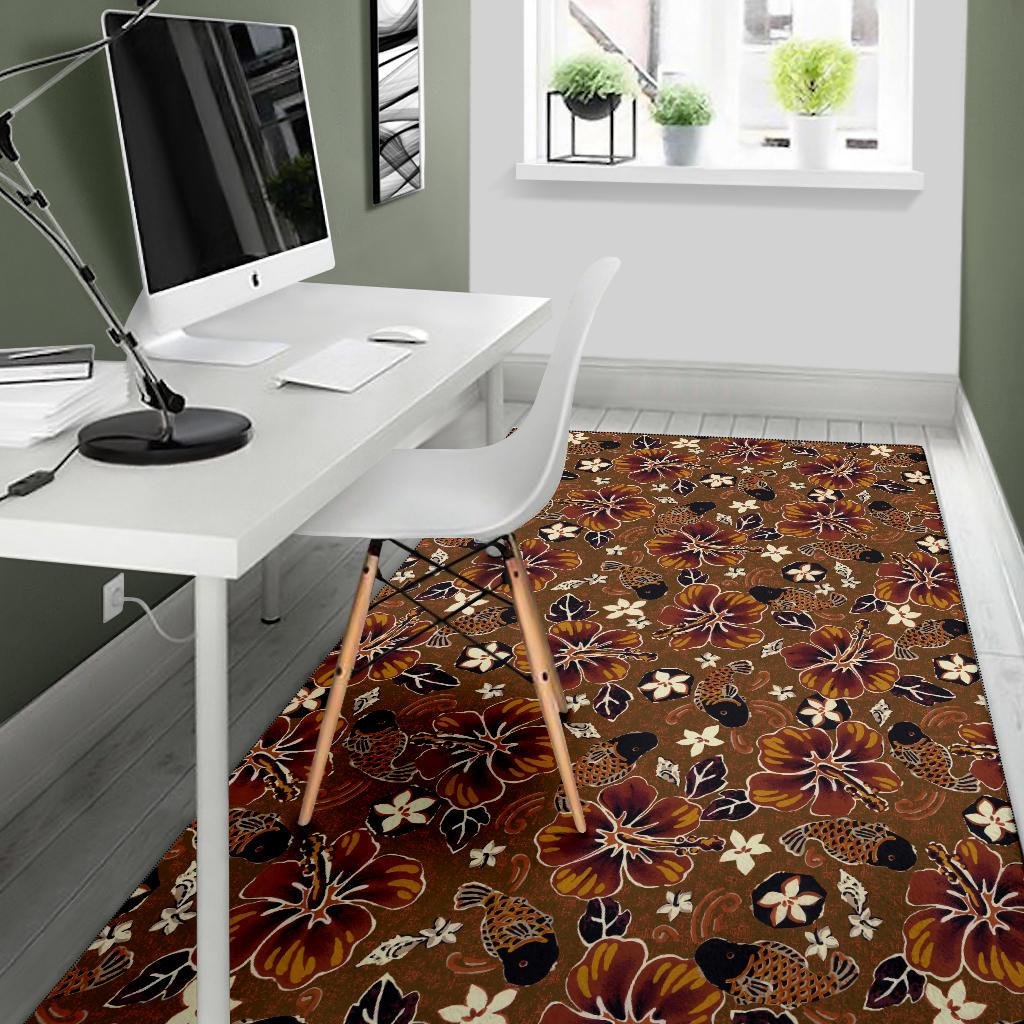 Hawaiian Themed Pattern Print Design H01 Area Rugs