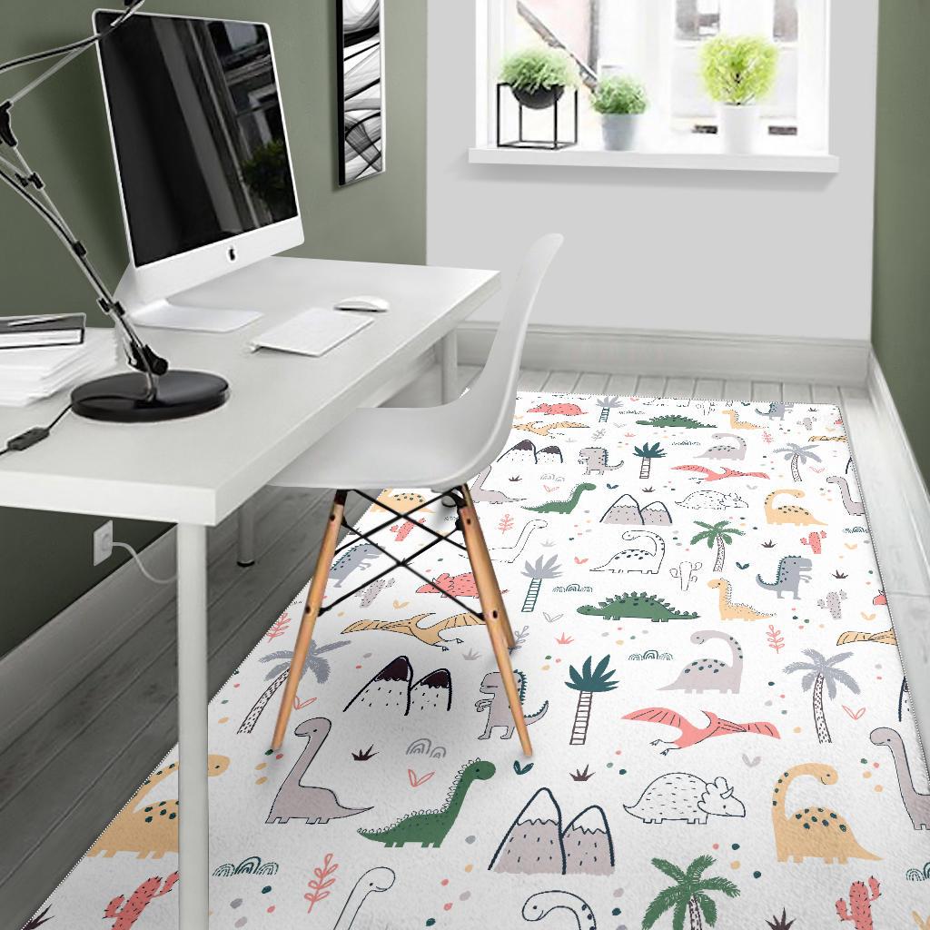 Cute cartoon dinosaurs tree pattern Area Rug