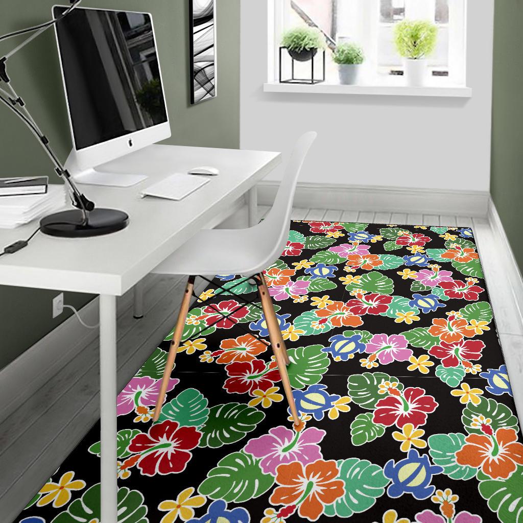 Hawaiian Themed Pattern Print Design H010 Area Rugs