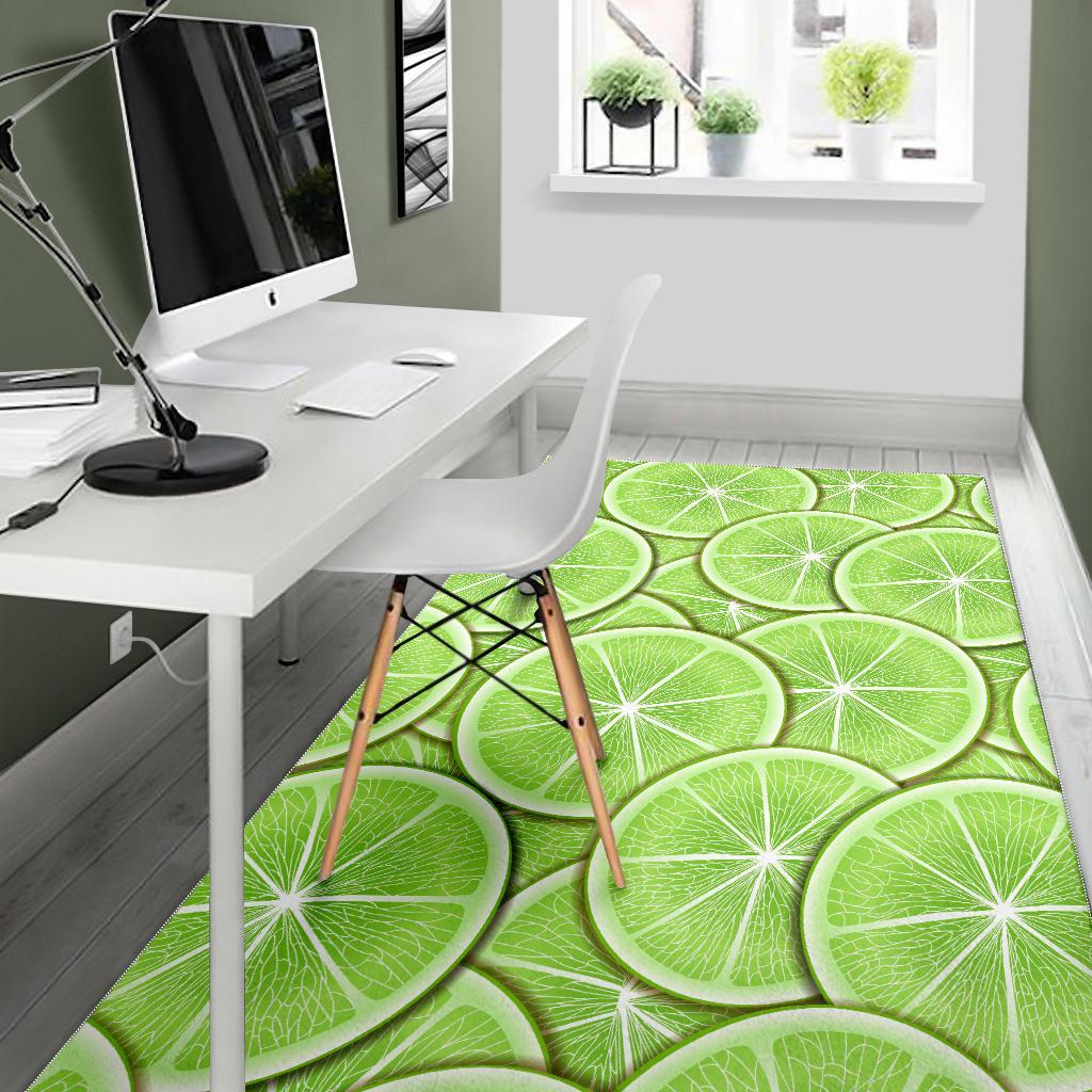 Sliced Lime Pattern Area Rug