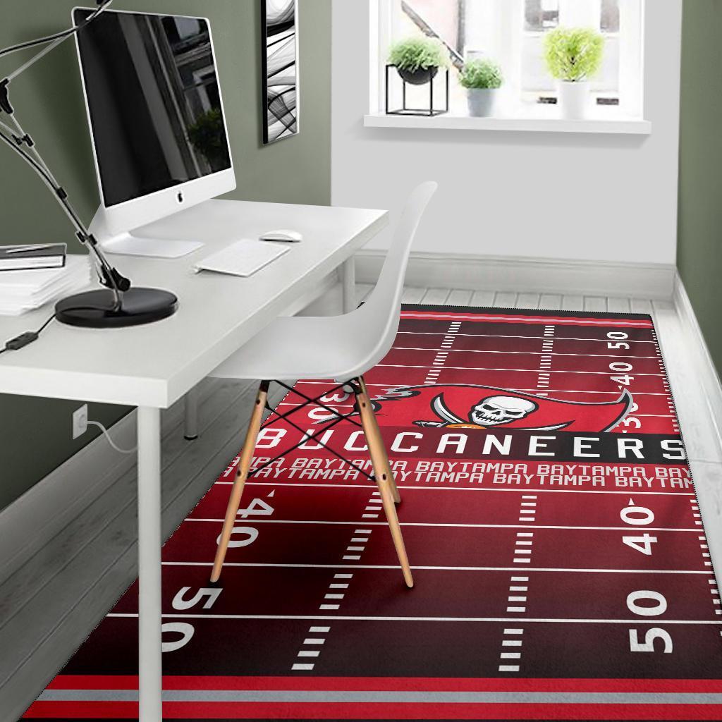 Buccaneers Football Field Area Rug